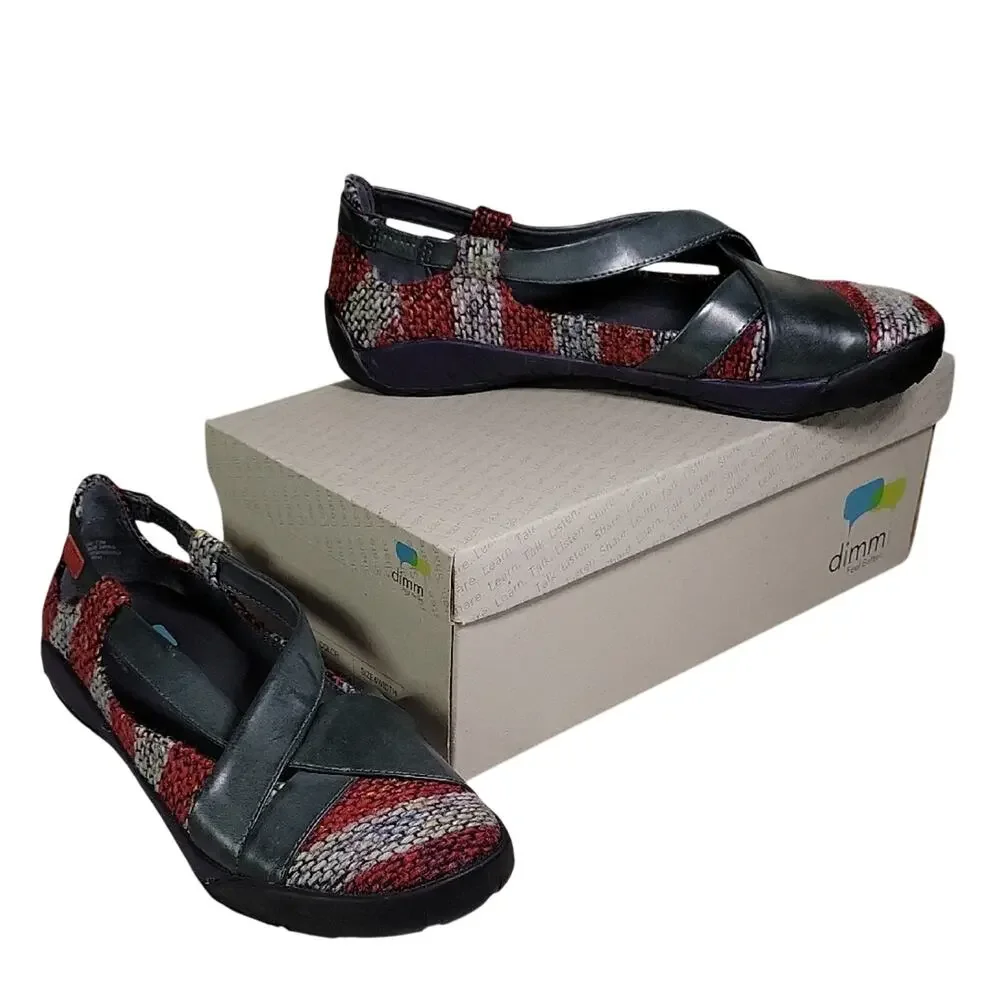 Dimmi Adventure Red Charcoal Cinnamon Shoes Womens Size 7.5 New In Box